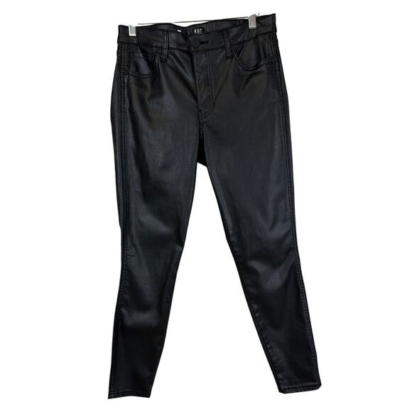 Kut Pants - Kut from the Kloth Black Shiny Waxed Denim Jeans Size 6